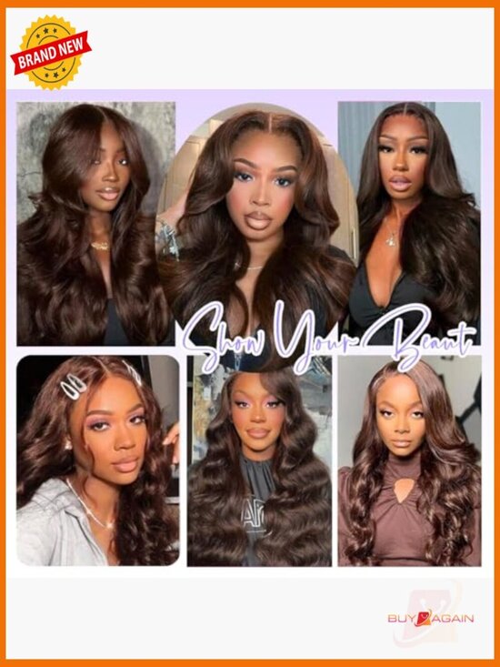 30inch Human Hair Lace Front Wig 200 Density Body Wave 13x6 HD Pre Plucked main image 5